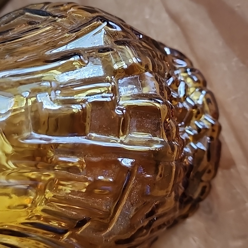 Vintage textured amber glass pitcher Italy - Picture 7 of 10